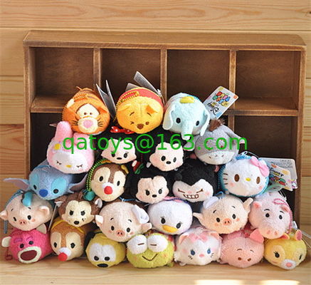 Hot Disney Tsum Tsums Colección de juguetes de peluche para teléfonos móviles limpiador de pantalla bolso llavero