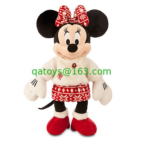 Juguetes rellenos Minnie Mouse suaves de Disney de los juguetes de la felpa roja blanca de la promoción para el festival