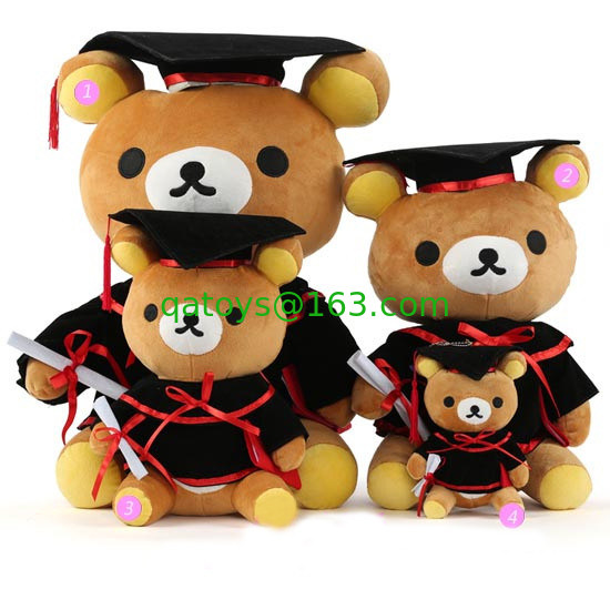 Oso de peluche del doctor Graduation Plush para la celebración los 30cm de la graduación