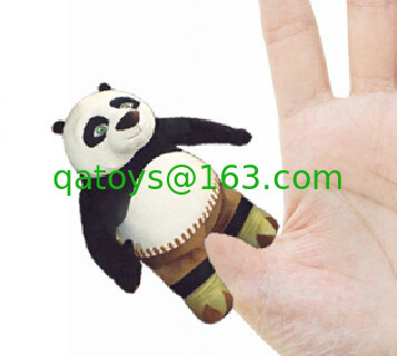 marionetas del finger de los niños de las marionetas del finger de la felpa de la panda de Fashon Kungfu de 4 pulgadas