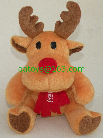 El alce de la Coca-Cola/el peluche del reno juega los juguetes personalizados de la felpa