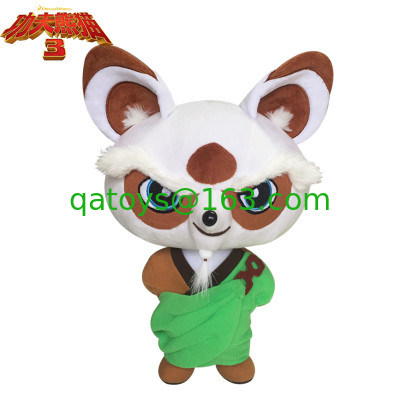 8 pulgadas 3 Maestro Shifu lleno dibujos animados de peluche juguetes verde y blanco