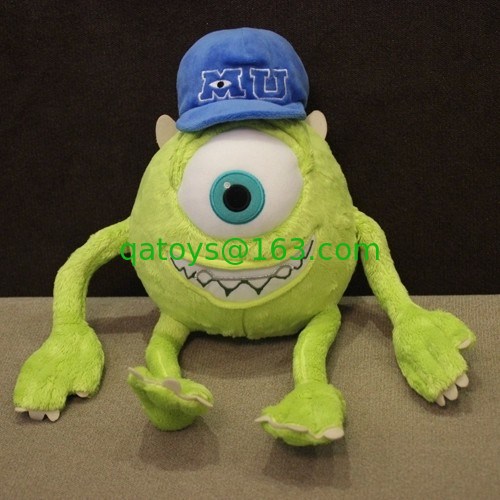 La felpa rellena juega la figura de acción de Mike Wazowski de la universidad de los monstruos para la colección