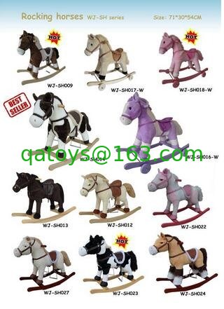Juguetes lindos del bebé de la colección del caballo mecedora de la felpa para el paseo de los niños en jugar