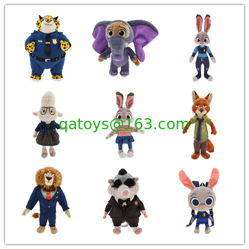Los personajes de dibujos animados Zootopia de Disney rellenaron los juguetes de la felpa de la historieta 9 pulgadas