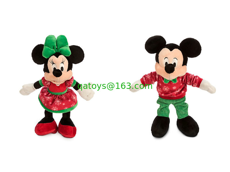 La Navidad Mickey Mouse y Minnie Mouse de Disney rojos y verdes