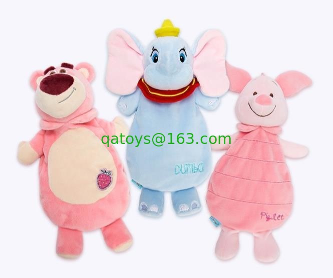 Juguetes lindos de la felpa del bebé del mono del perro con los peluches Brown rosado de la entrerrosca
