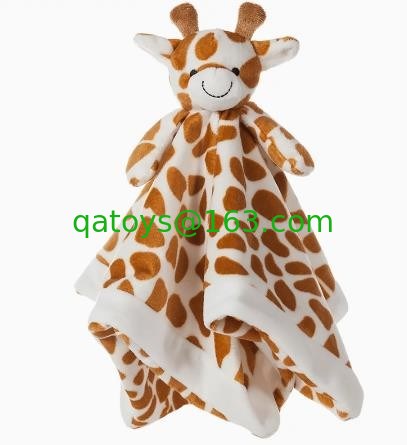 Baby comfort Towel with Plush Animal Head soft toy 33*33cm