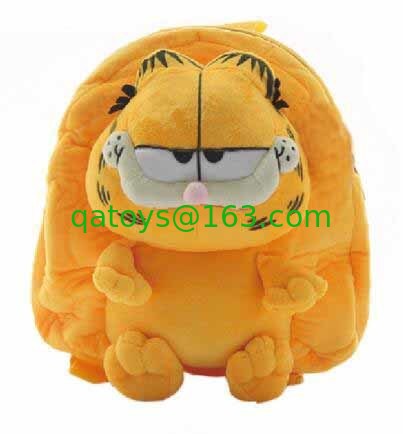 Eco - Garfield amarillo amistoso embroma el CE de las mochilas de la escuela aprobado para los niños los 28cm