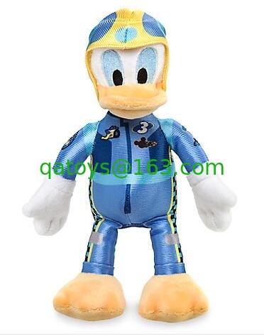 Los juguetes preciosos de la felpa de Disney del algodón/del cortocircuito de los PP, pato Donald de los coches de los corredores del automóvil descubierto de Disney rellenaron los juguetes