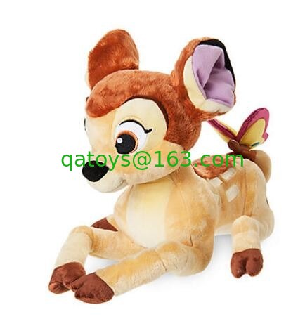 Bambi con el color suave de Brown del tamaño de los juguetes los 25cm de la tienda media de Disney de la mariposa