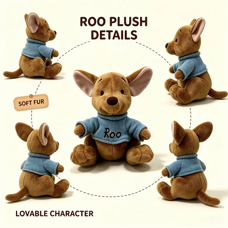 Juguetes de peluche de Disney de material suave y lindo de Winnie The Pooh Roo