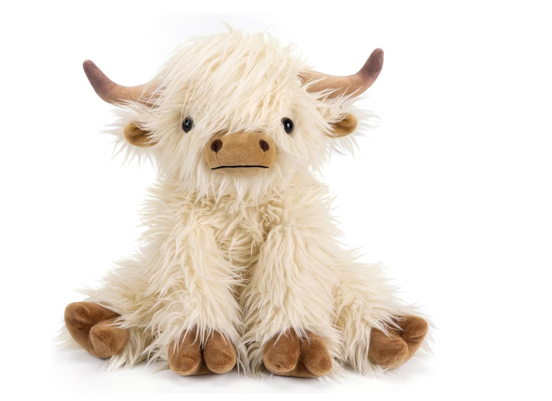 Peluche Compañero de Vaca de las Tierras Altas Lindo