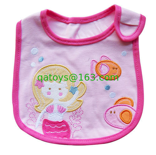 Babero precioso de la toalla de la saliva de la prenda impermeable de princesa Soft Cotton Baby Bibs para la alimentación del niño