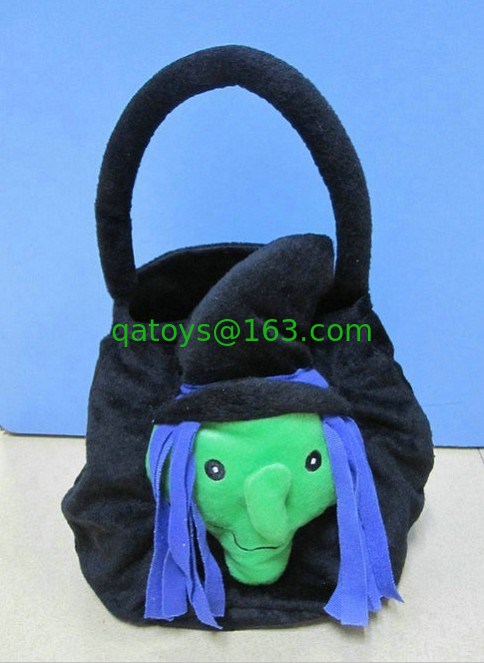 La felpa negra de Halloween juega/los bolsos del regalo de los peluches de Halloween los 30cm