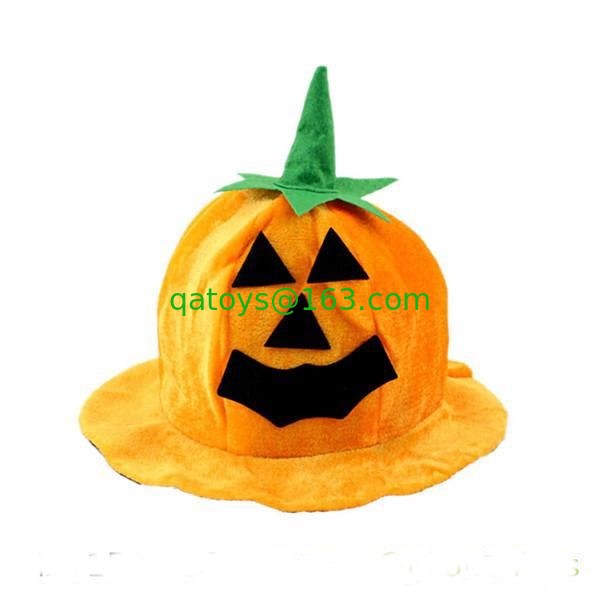 La naranja embroma peluches lindos de los juguetes de la felpa de Halloween del sombrero de la calabaza