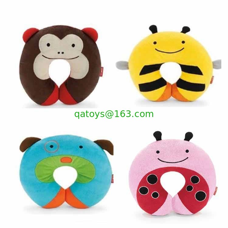 Almohada del cuello del bebé del amortiguador de asiento de carro del niño del mono/de la abeja modificada para requisitos particulares
