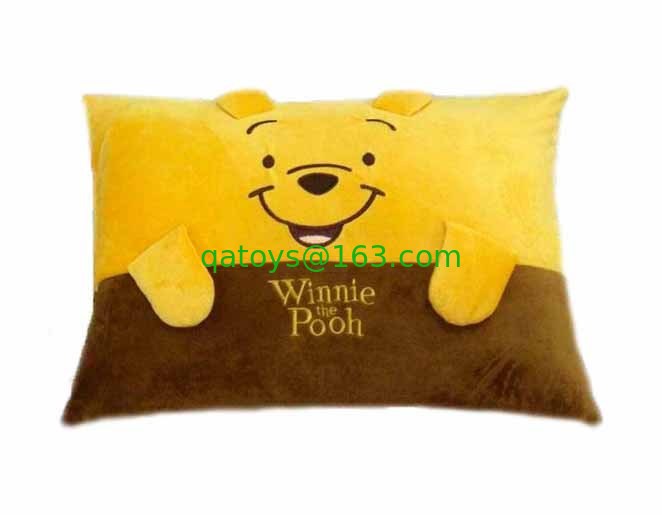 Amarillo de la almohada del bebé de Winnie the Pooh de la felpa de la historieta de Disney de la moda