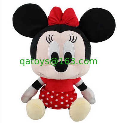 Peluches principales grandes de Disney del rosa del juguete suave de Minnie Mouse con el logotipo personalizado