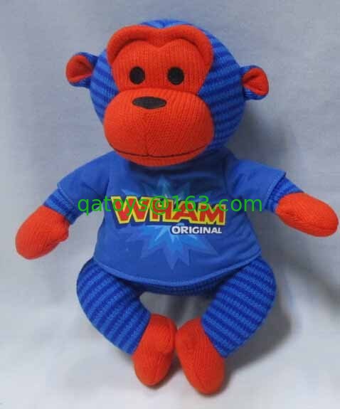 Forme los juguetes hechos punto del peluche del mono/los juguetes de la felpa para los bebés