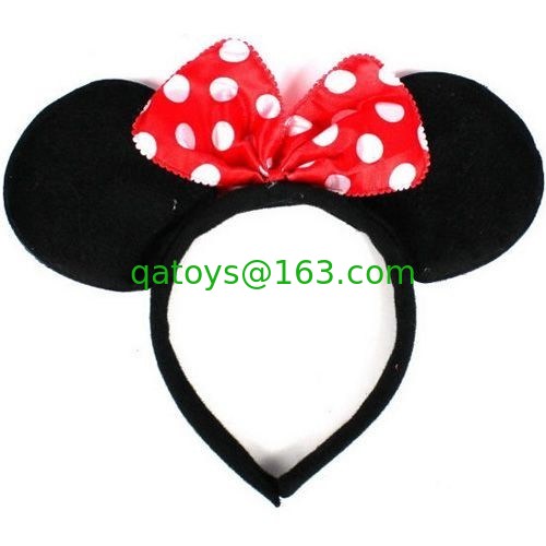 Sombrero de la venda de Disney - accesorio del traje de los oídos de Minnie Mouse de la felpa con el arco para el partido