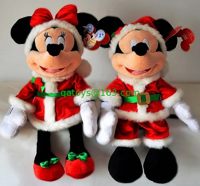 la Navidad Mickey Mouse de Disney de la moda 18inch y juguetes de la felpa de Minnie Mouse