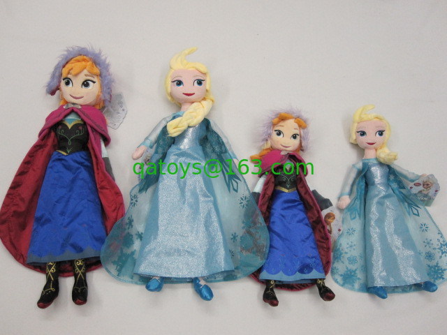 20 pulgadas púrpura congelado Ana y Elsa Disney juguetes de peluche muñeca de peluche de dibujos animados suave