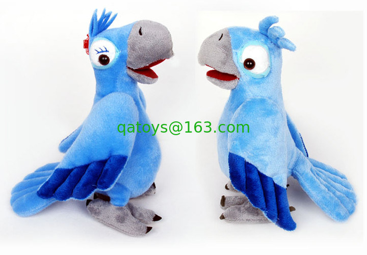 Rio 2 Blue Boy Juguetes de dibujos animados llenos de joyas para promoción y regalos